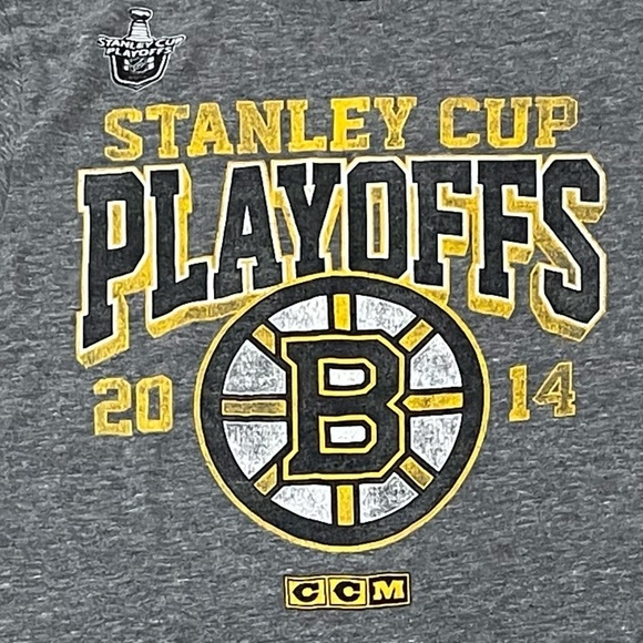 Stanley Cup Playoffs 2014 NFL Hockey Boston Bruins SOFT Graphic Tee Tshirt - Picture 4 of 9